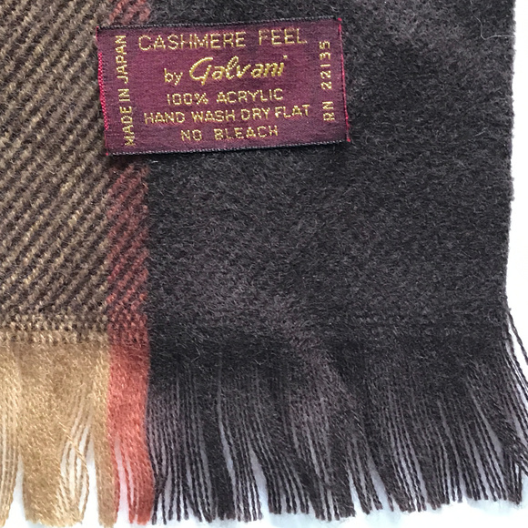 Galvani Accessories - SALE❣️Vintage Cashmere Feel Galvani Scarf - Japan